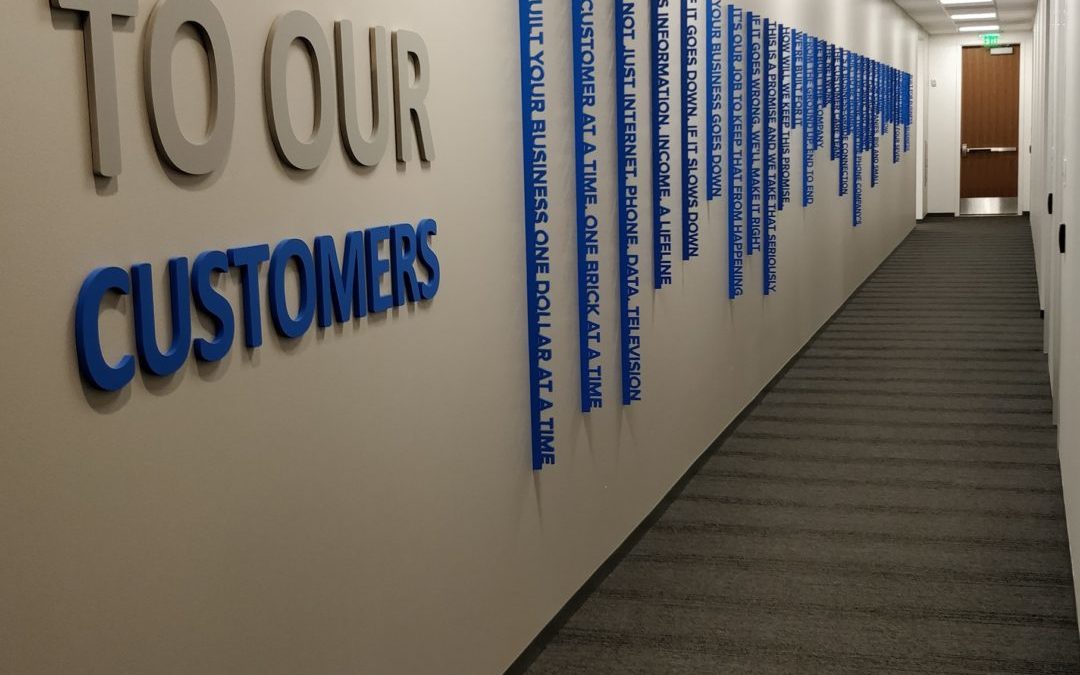 3D Wall Comcast Promise wall